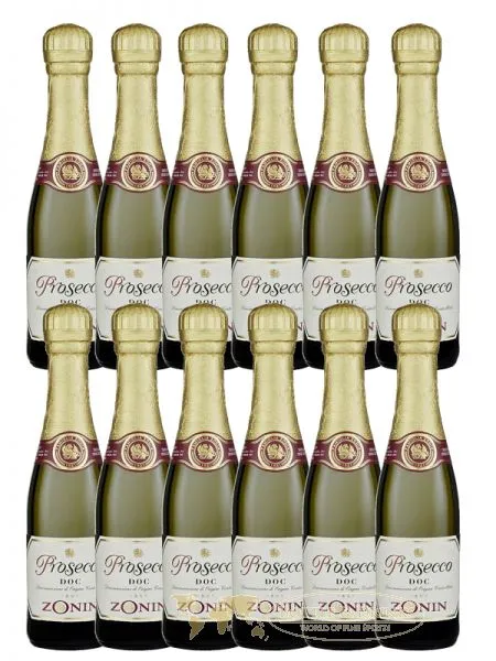 Zonin Spumante Brut Prosecco Italien Piccolo 12 x 0,2 Liter