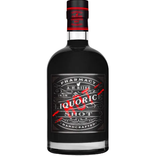 A. H. Riise - Lakrids Shot Hot - dänischer Lakritzlikör 18,0% Vol., 0,7 LiterA.H. Riise Rum