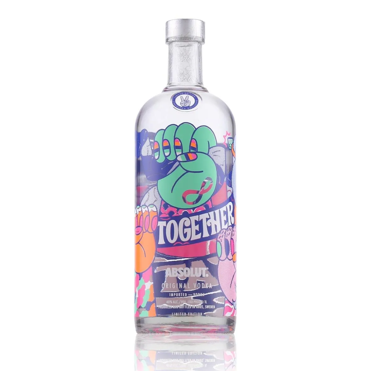 Absolut Together We Create Vodka Green Hand Limited Edition 40% Vol. 1l