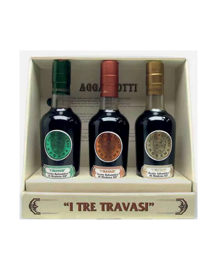 Aceto Balsamico Confezione Regalo Etichetta Verde, Rame e Oro - Aggazzotti