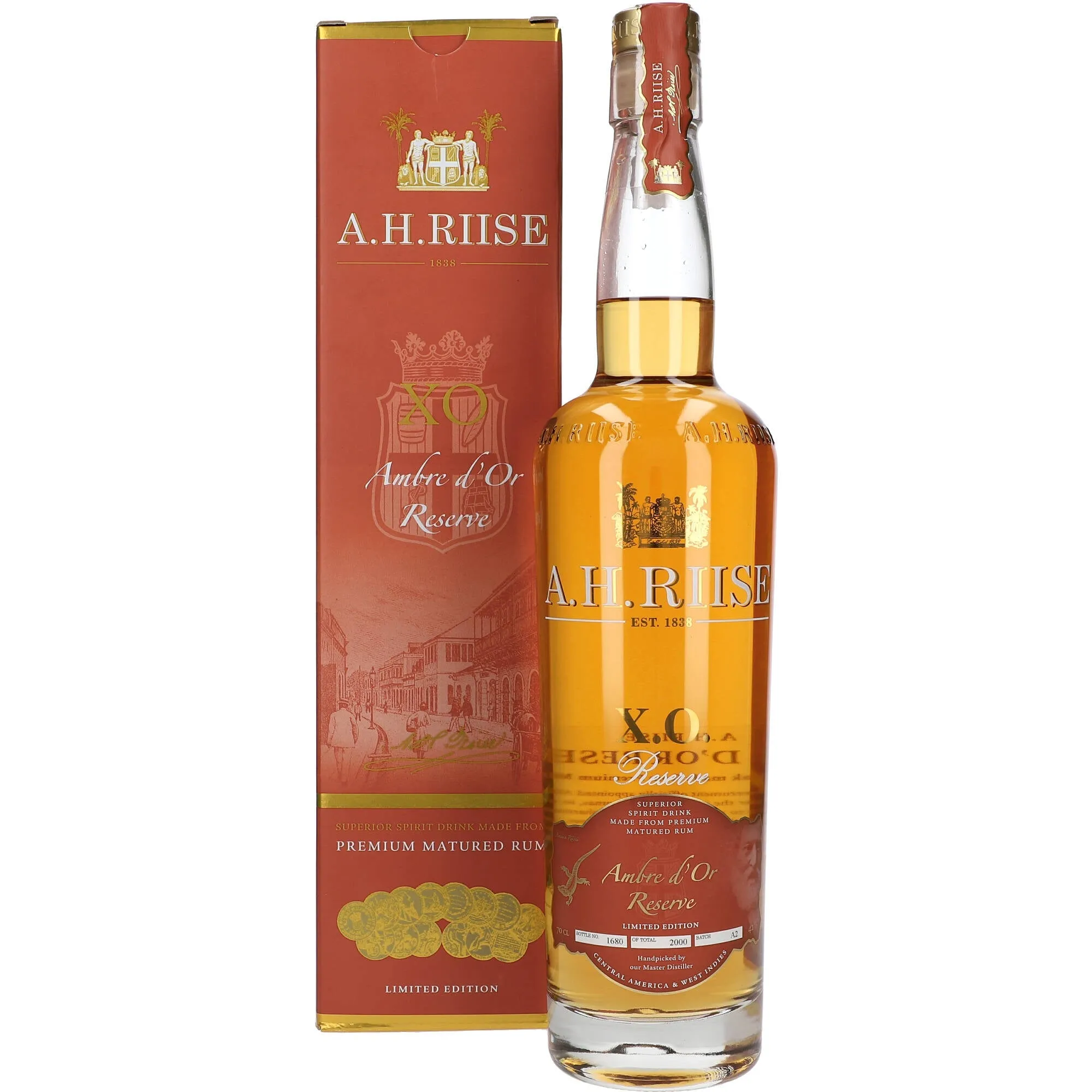 A. H. Riise XO Ambre d'Or 42 % 0,7L FL