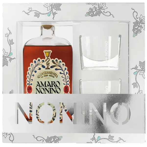 Amaro Geschenkpackung Nonino On the Rocks 35% Vol., 0,7 LiterNonino