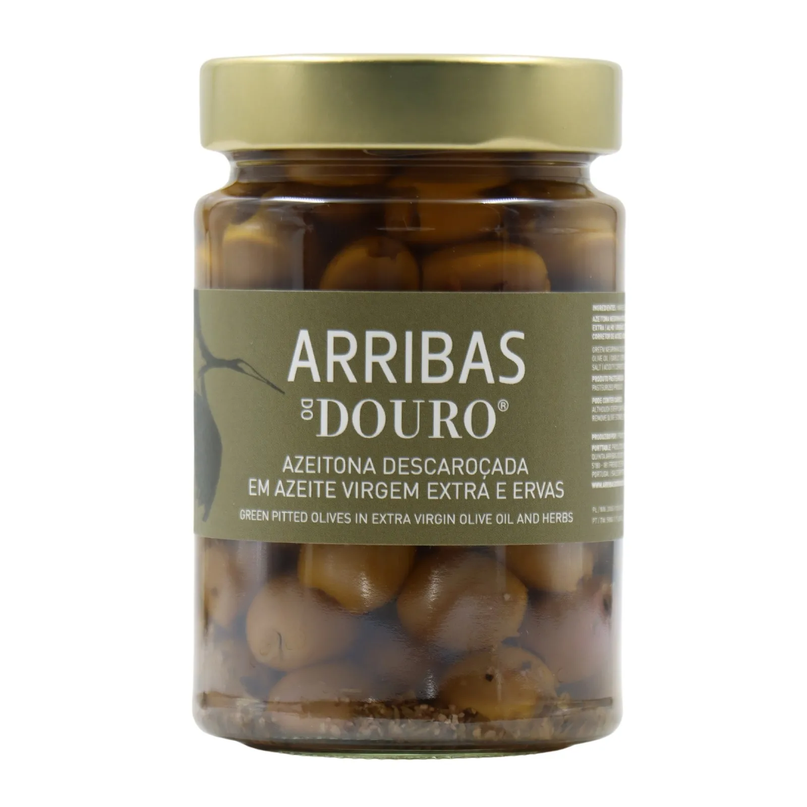 Arribas do Douro Entkernte grüne Oliven in kalt gepresstem Olivenöl und Kräutern-300 g