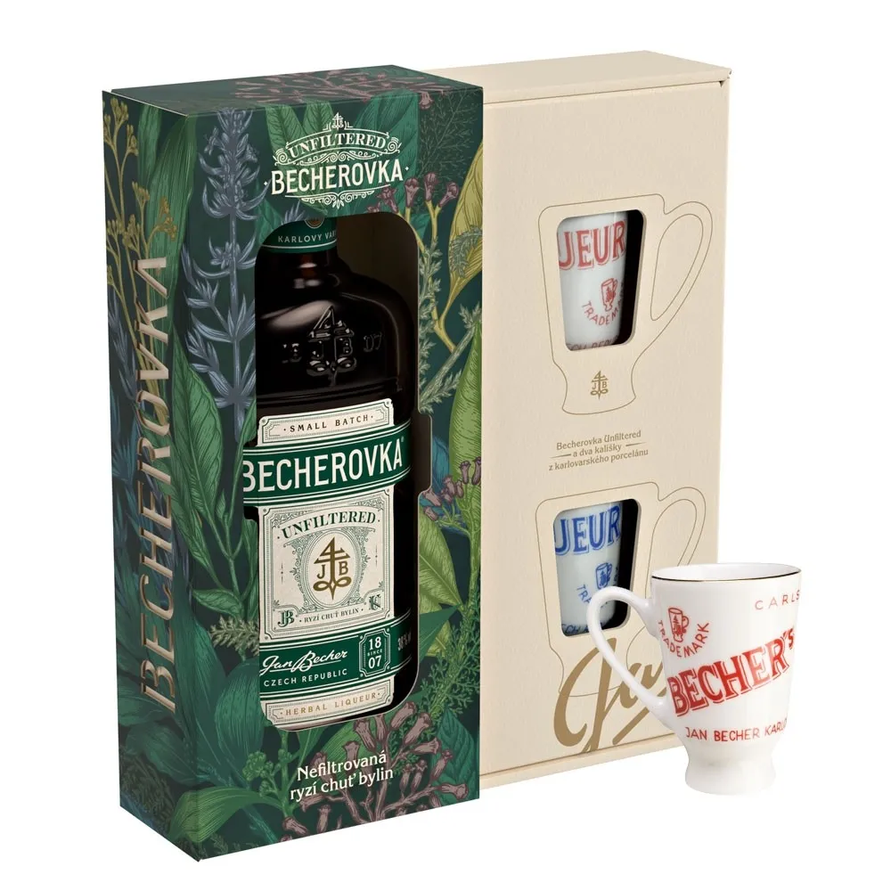 Becherovka Unfiltered 0,5 Liter Geschenkset