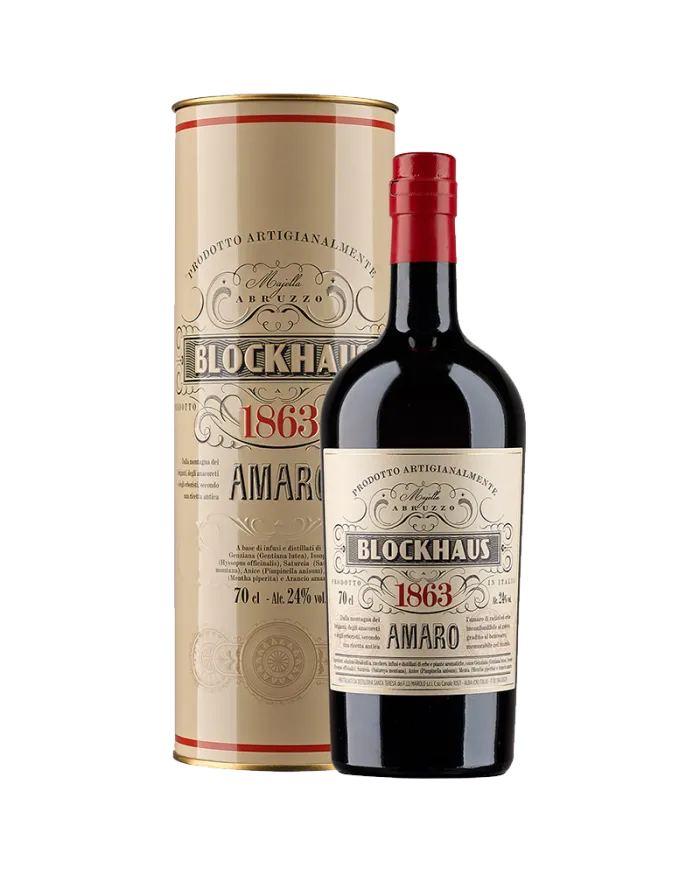 Blockhaus 1863 Amaro con Astuccio Tin Box cl 70 - Spinelli