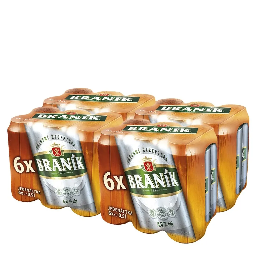 Branik 11° helles lager Palette 24 x 0,5l Dosenbier
