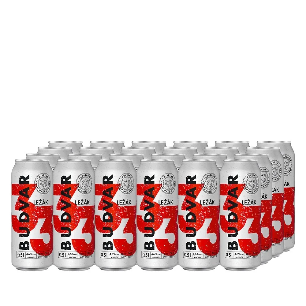 Budvar 33 Svetly lezak Palette 24 x 0,5l Dosenbier