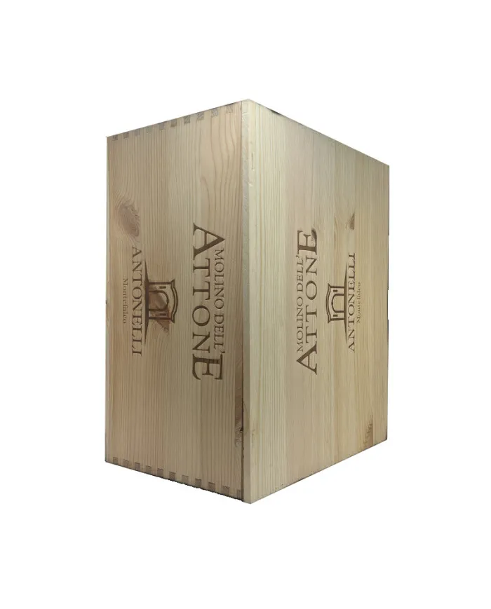 Cassa In Legno Molino Dell'Attone da 6 Bottiglie Vuota - Antonelli