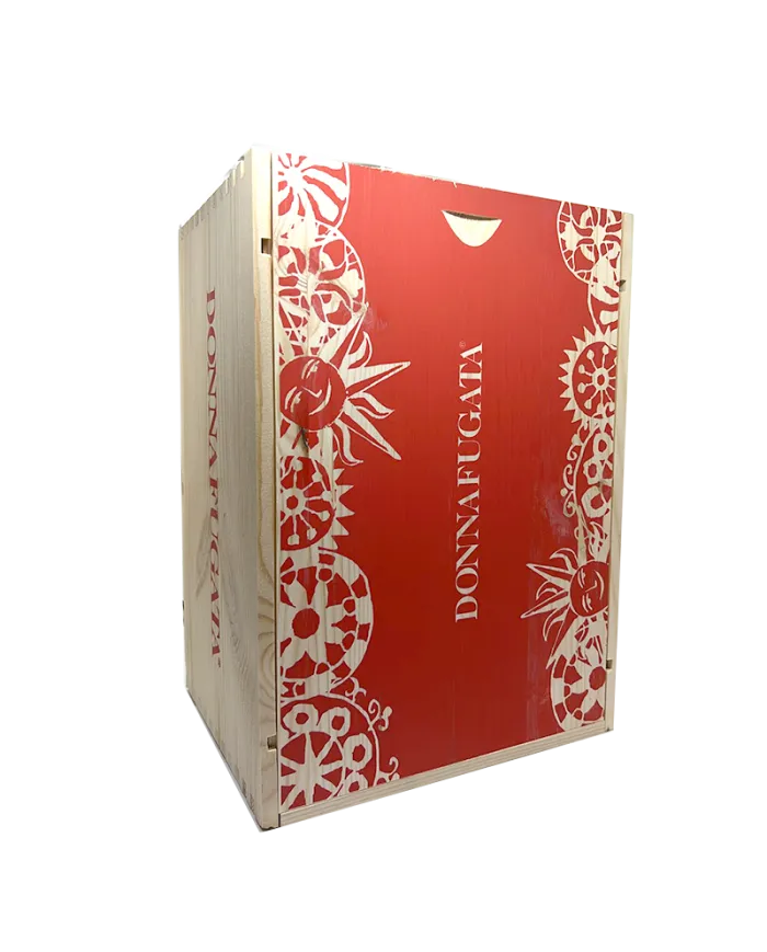 Cassetta in legno vuota da 4 bottiglie - Donnafugata