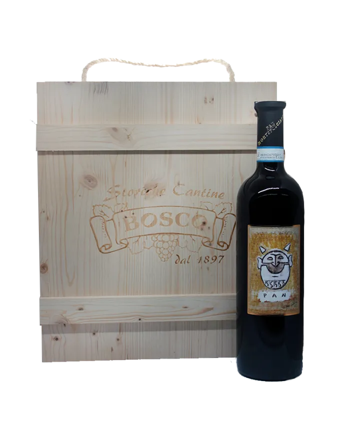 Cassa Legno 3 bottiglie PAN Montepulciano d'Abruzzo DOP 2015 - Nestore Bosco