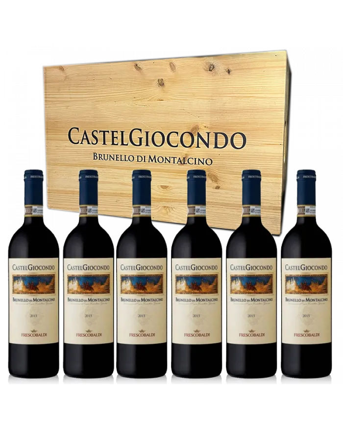 Cassa legno da 6 bott. Brunello di Montalcino DOCG Castelgiocondo 2015 - Frescobaldi