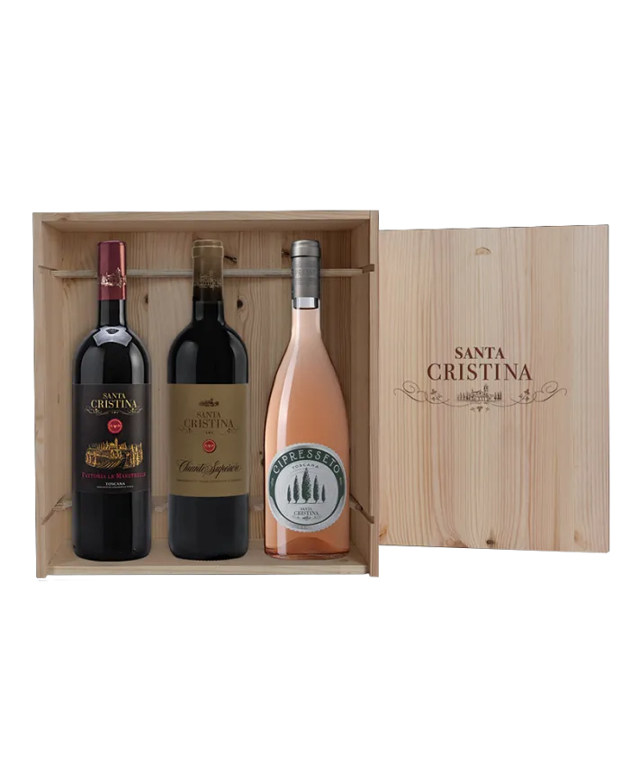 Cassetta 3 BT: Santa Cristina Fattoria Le Maestrelle, Toscana Santa Cristina,Chianti Superiore DOCG Cipresseto,Toscana Rosato