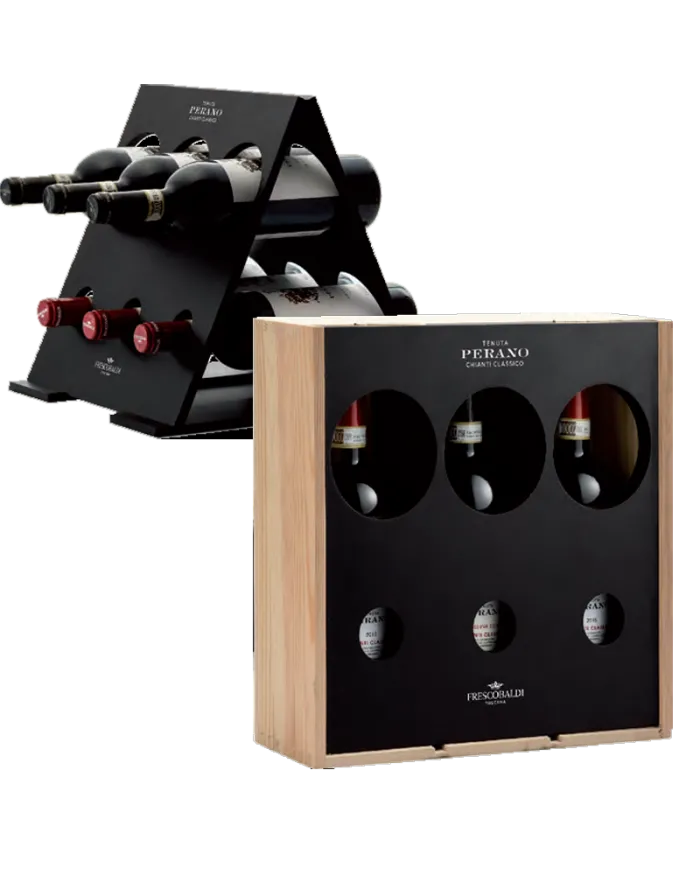 CASSETTA ENOTECA con 2 BT TENUTA PERANO Chianti Classico e TENUTA PERANO RISERVA Chianti Classico Riserva - FRESCOBALDI