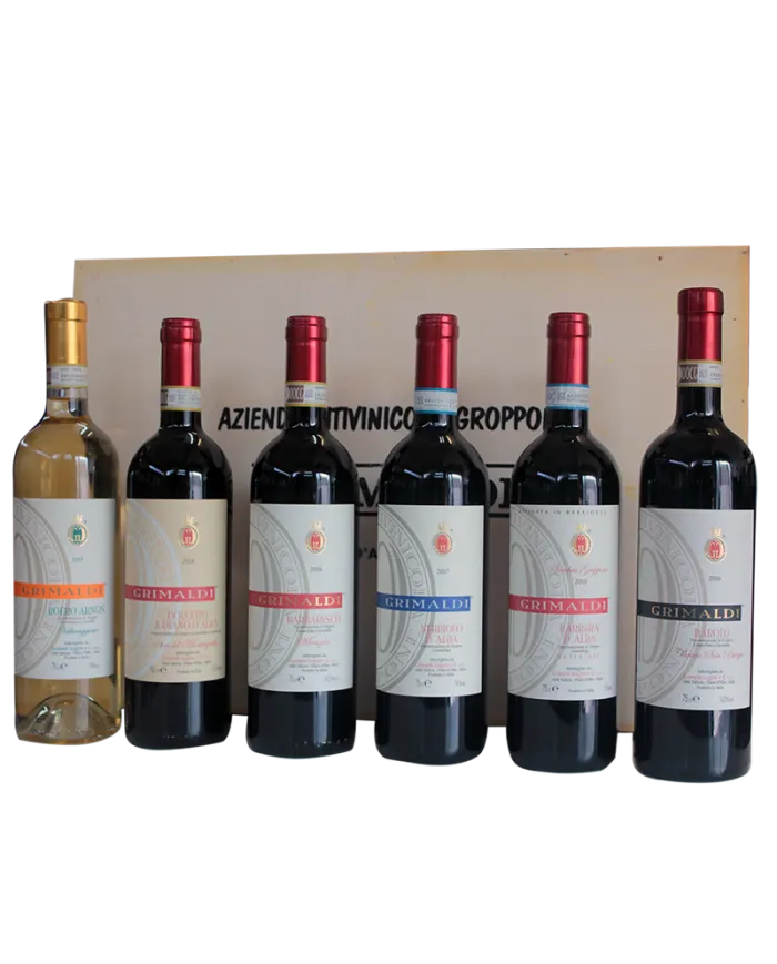 Cassetta in legno 6 bottiglie vino - Grimaldi Luigino