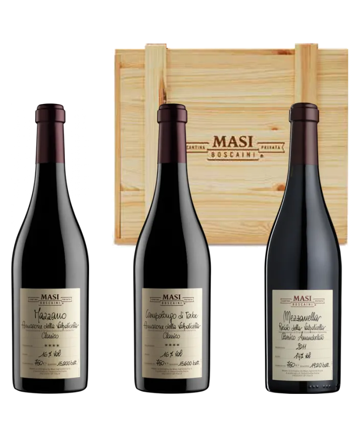 Cassetta in legno da 3 BT I grandi cru della Valpolicella Classica - Masi