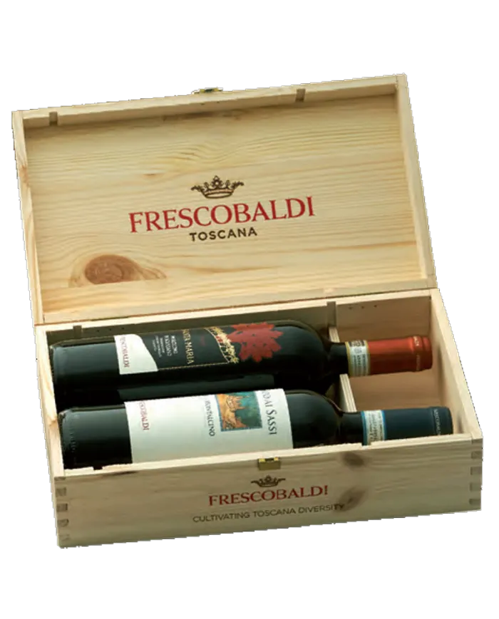 Cassetta SCOPRI FRESCOBALDI Morellino di Scansano SANTA MARIA DOCG - Rosso di Montalcino Campo ai Sassi DOC - Frescobaldi