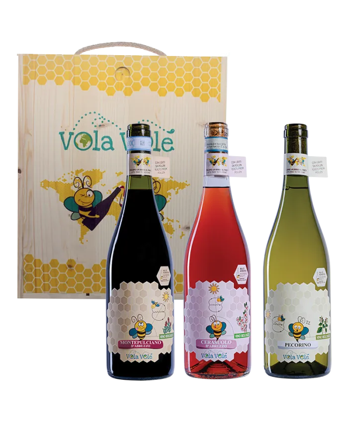 Cassetta Vola Volè: Montepulciano d'Abruzzo DOP - Cerasuolo d'Abruzzo DOP - Pecorino IGP - Cantina Orsogna
