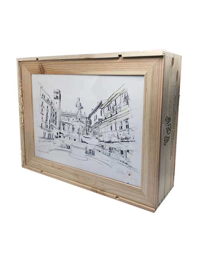 Cassetta vuota da 3 bottiglie verona in Love - Zenato