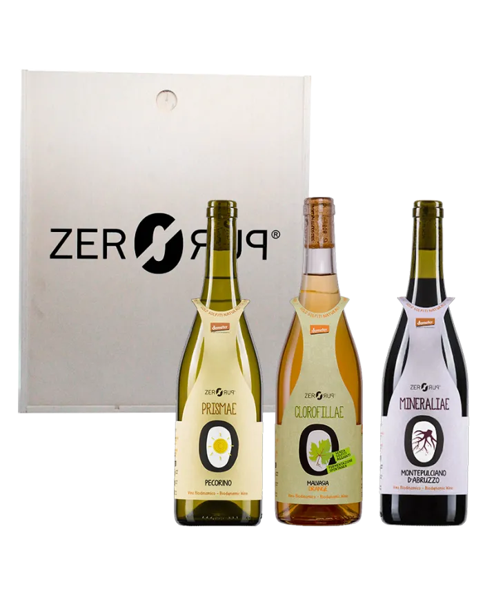 Cassetta Zero Puro: Montepulciano d’Abruzzo Mineraliae - Malvasia Orange Clorofillae - Pecorino Prismae – Cantina Orsogna