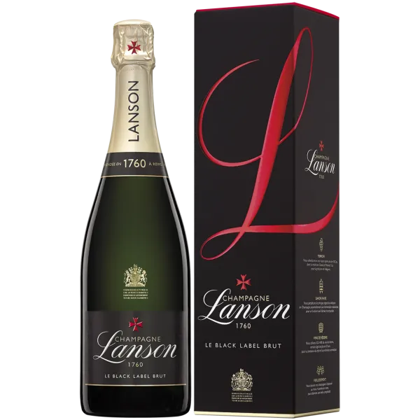 Champagne Lanson 1760 Le Black Label Brut 0,75 Liter mit GeschenkpackungChampagne Lanson 1760