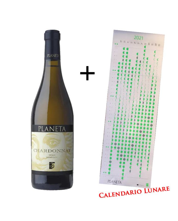 Chardonnay Sicilia Menfi D.O.C. 2019 + Poster Calendario Lunare 2021- Planeta