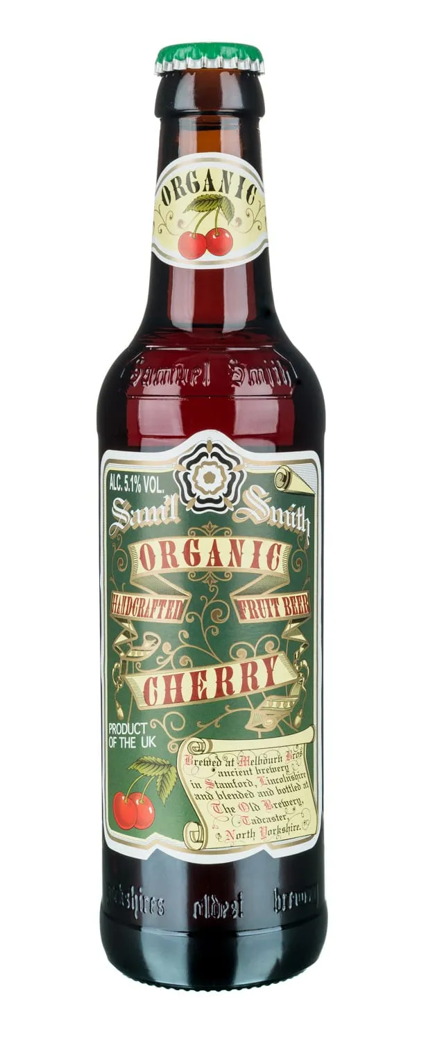 Samuel Smith`s Organic Cherry 0,355l- Kirschbier aus Großbritannien mit 5,1% Vol.
