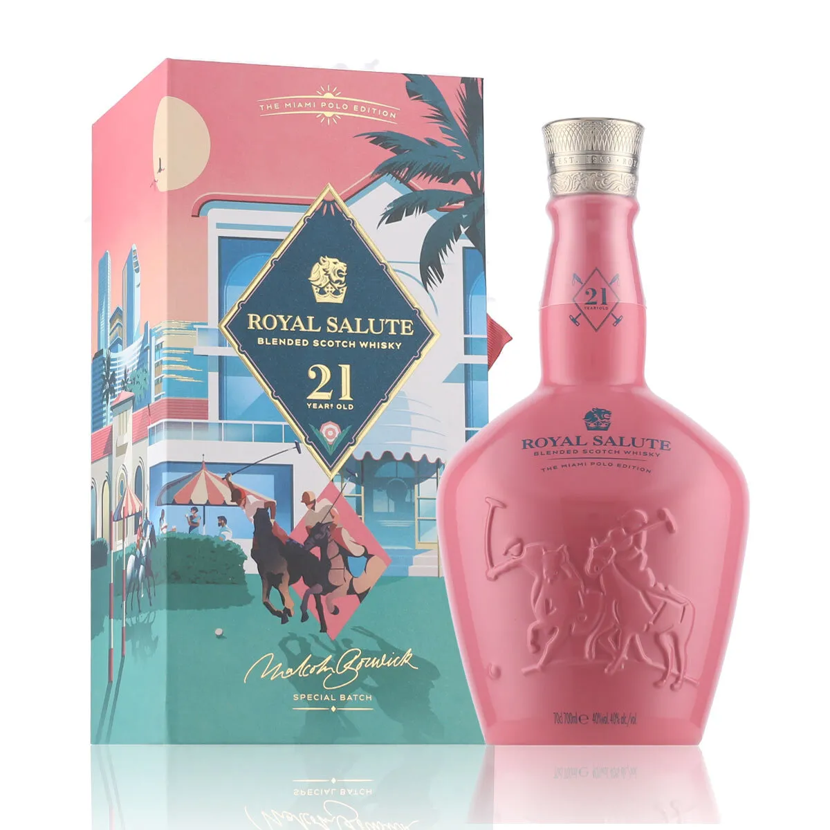 Chivas Regal 21 Years Royal Salute Whisky The Miami Polo Edition 40% Vol. 0,7l in Geschenkbox