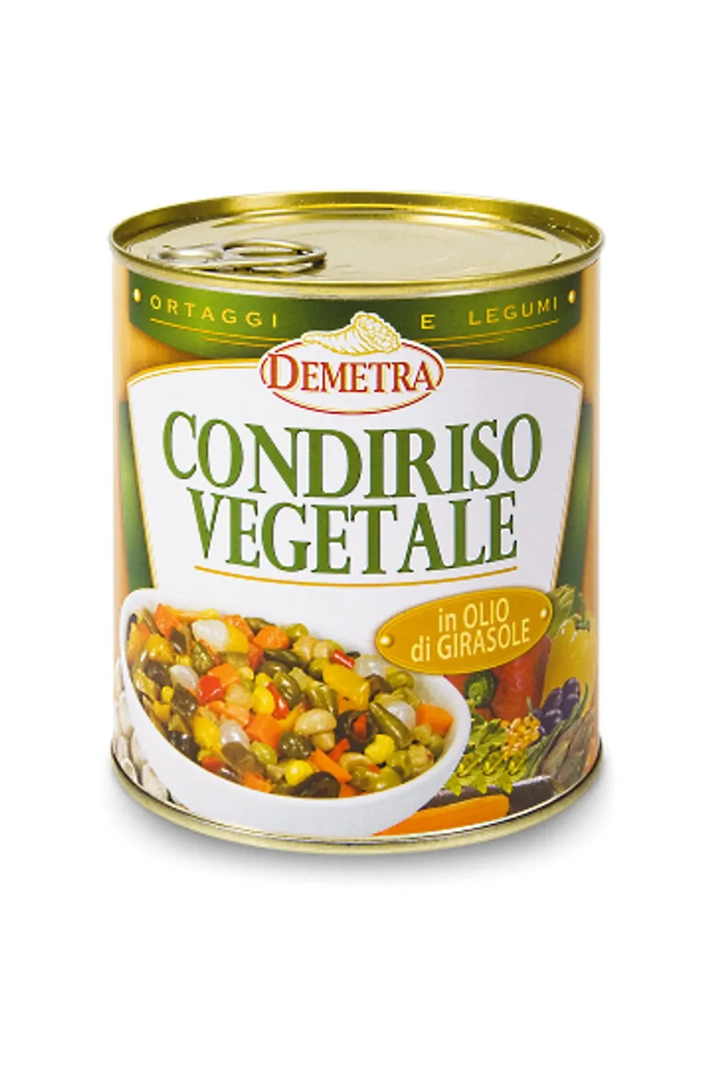 Gemischtes Gemüse in Sonnenblumenöl "Condiriso" 800g Demetra