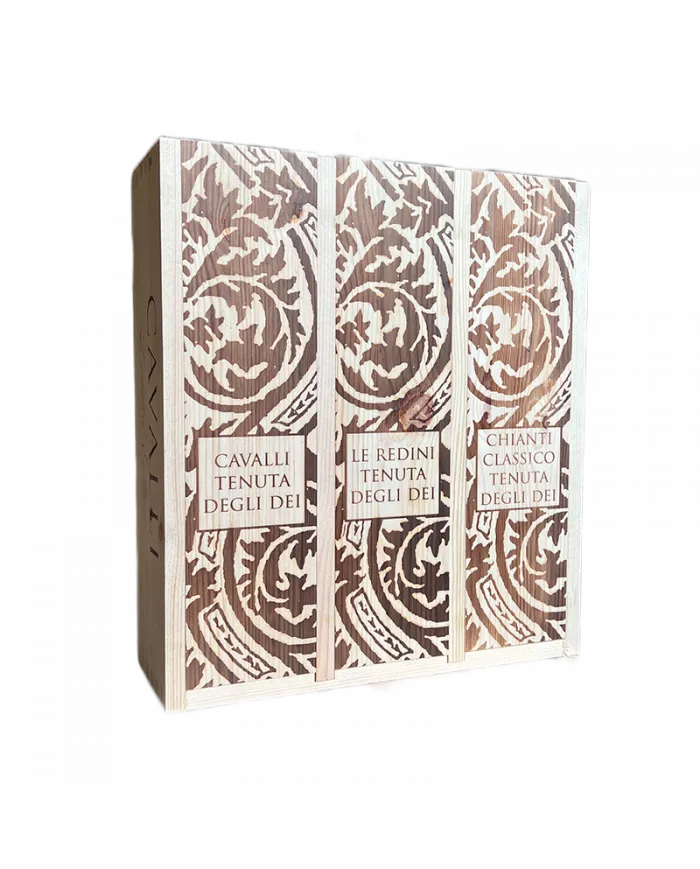 Confezione in Legno 3 Annate Tommaso e Roberto Cavalli - Tenuta Degli Dei