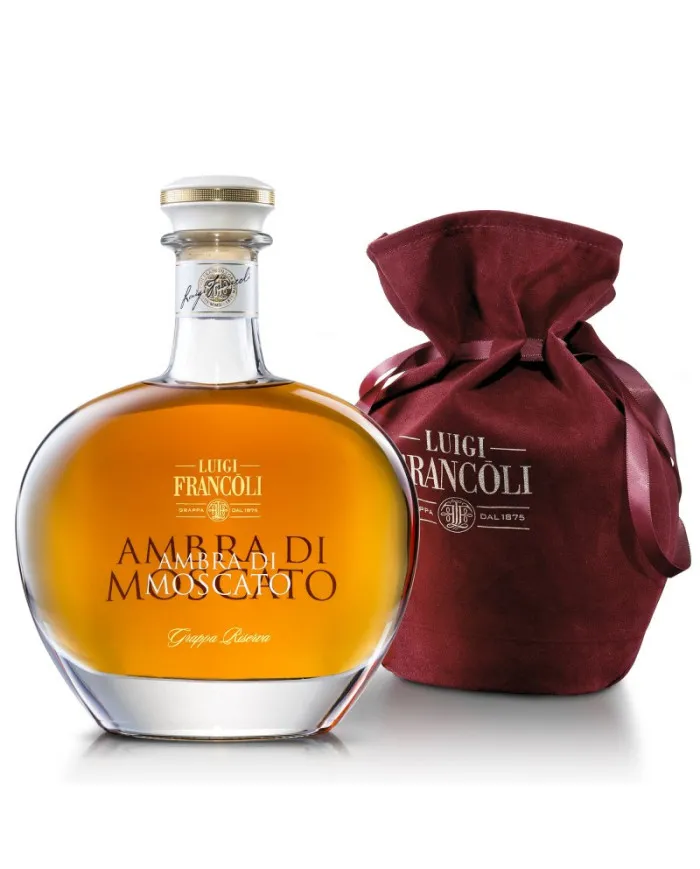 Confezione regalo grappa ambra del Moscato riserva - Francoli