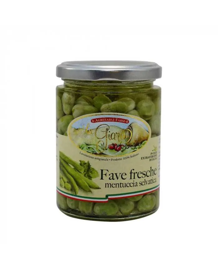 Fave fresche con mentuccia selvatica in Olio EVO Bio - La Giara