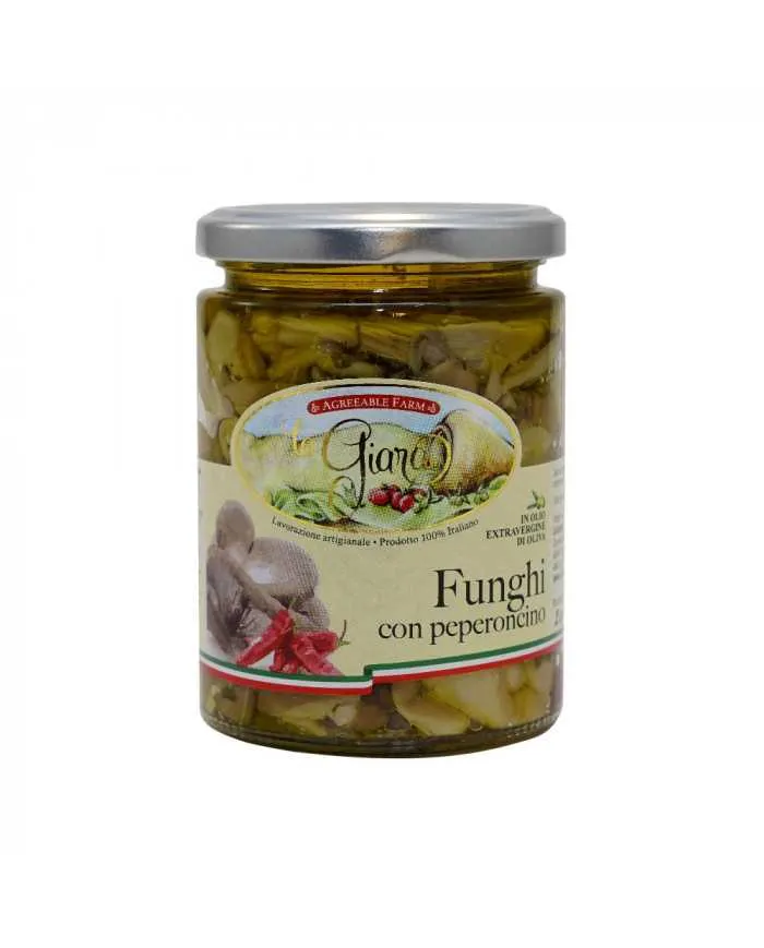 Funghi con peperoncino in Olio EVO Bio - La Giara