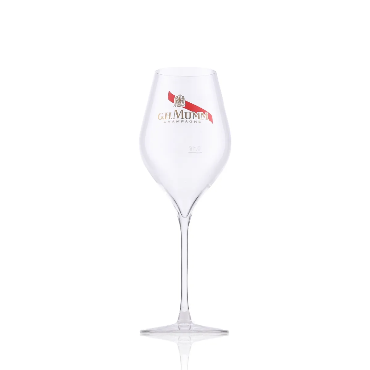 G.H. Mumm Champagnerglas mit Eichung 0,1l