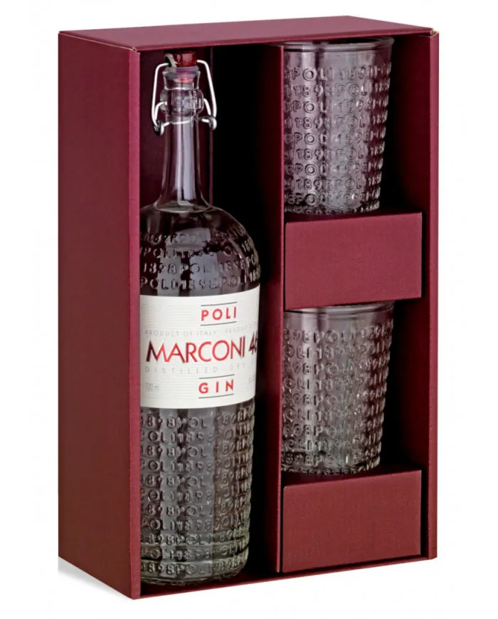 Gin & Tumbler Pack Marconi 46 + 2 Tumbler - Poli Distillerie