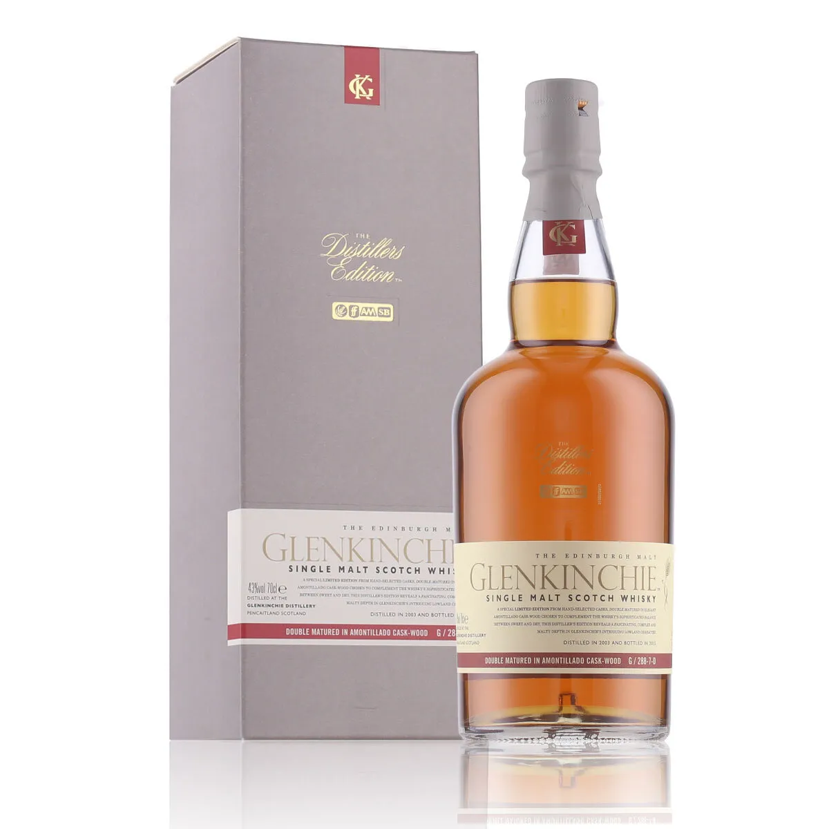 Glenkinchie Lowland Single Malt Scotch Whisky The Distillers Edition 43% Vol. 0,7l in Geschenkbox