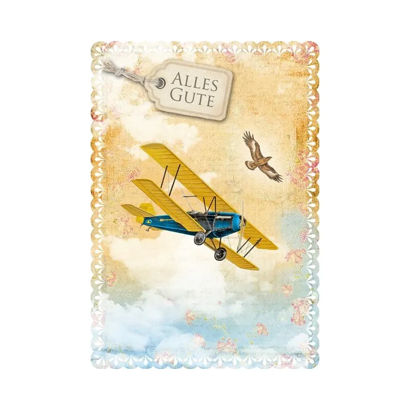 Grußkarte Alles Gute - Flugzeug