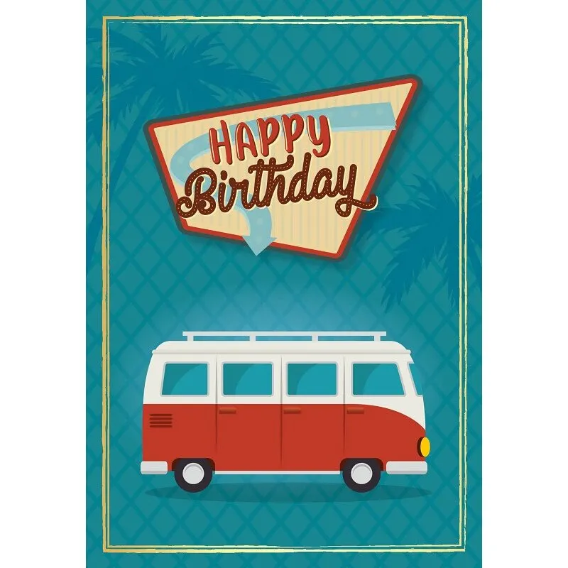 Grußkarte Colorful "Happy Birthday" - Bully