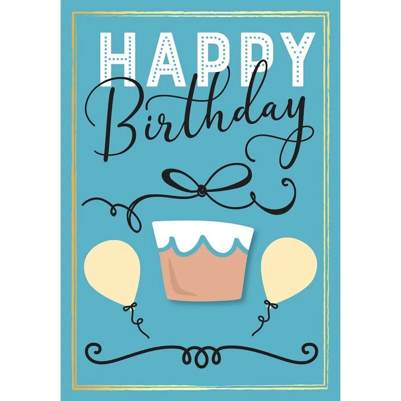 Grußkarte Colorful "Happy Birthday" - Luftballons