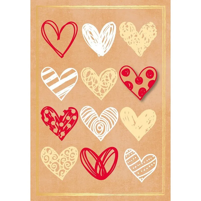 Grußkarte Colorful Herz - Herzen