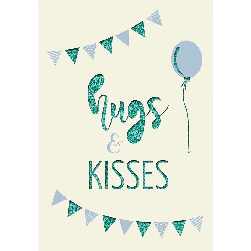 Grußkarte paper deluxe "Hugs & Kisses" – Luftballon