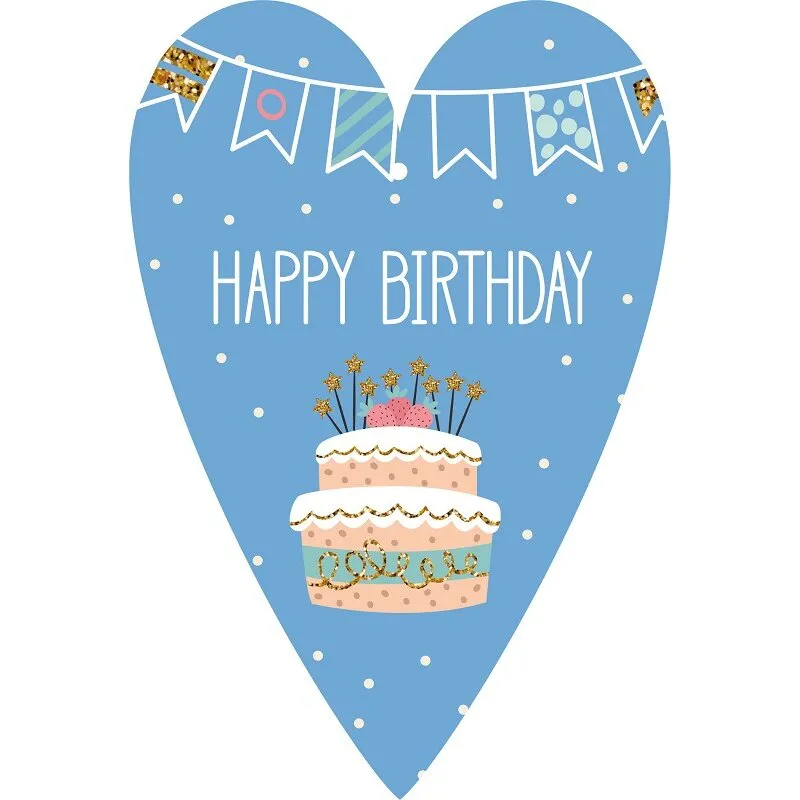 Herzkarte Unsere Finne "Happy Birthday"