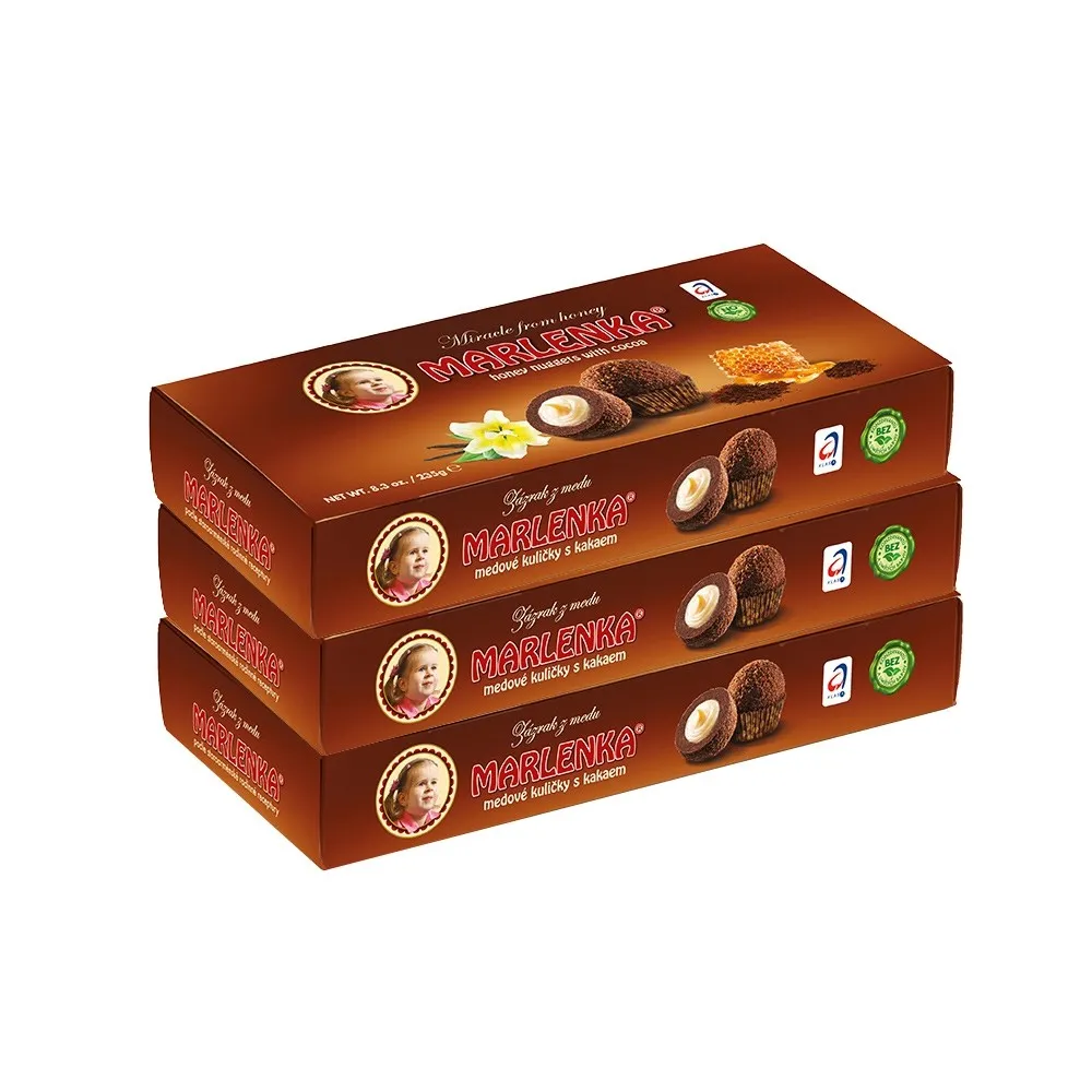 MARLENKA Honigkugeln mit Kakao (3 x 235g)