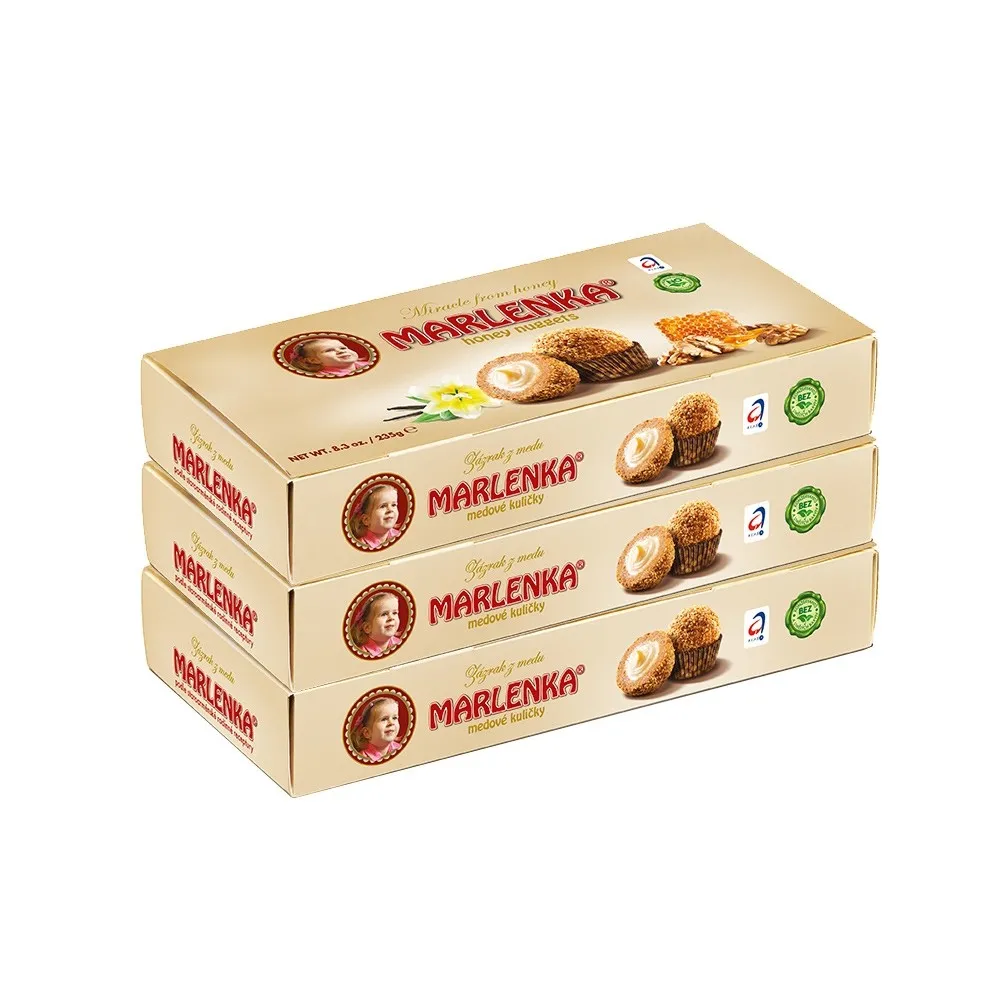 MARLENKA Honigkugeln mit Nüssen (3 x 235g)