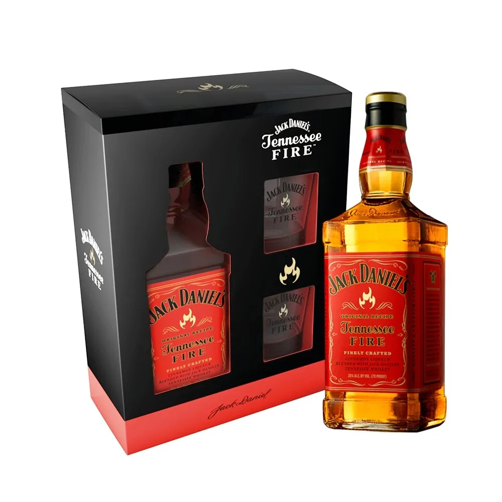 Jack Daniels Tennessee Fire Set mit 2 Gläsern