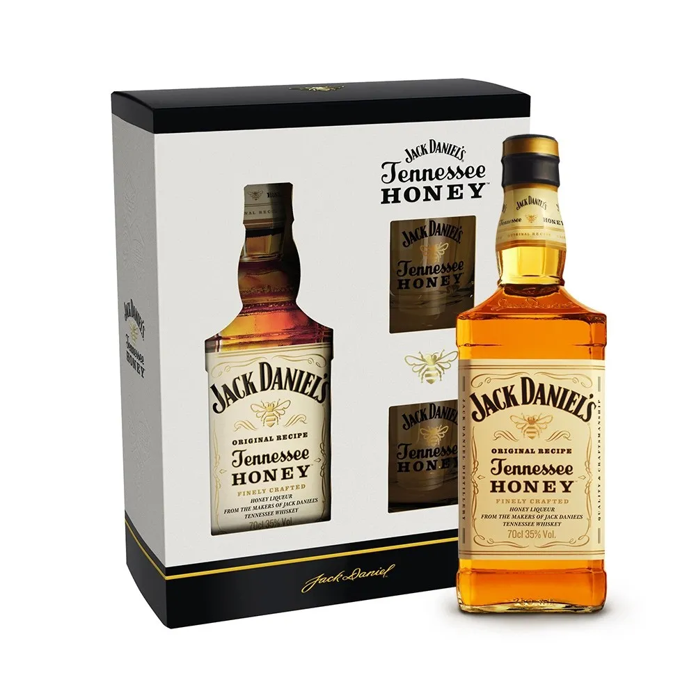 Jack Daniel's Tennessee Honey Geschenkset - Inkl. 2 Original Gläser