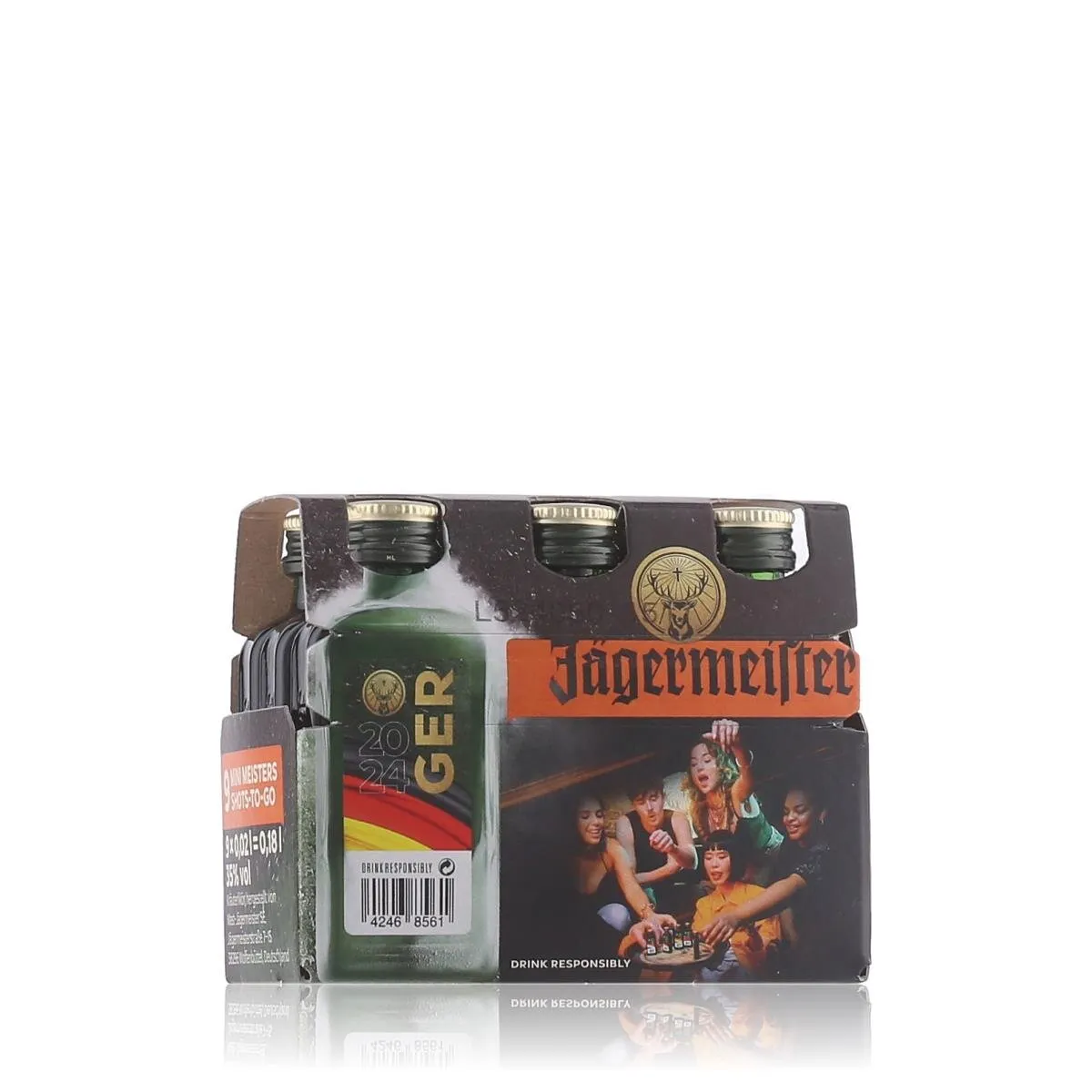 Jägermeister Kräuterlikör EM-Edition 2024 Miniaturen 35% Vol. 9x0,02l