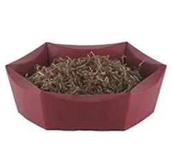 Geschenkkorb rund groß bordeauxrot mit Folie+Schleife