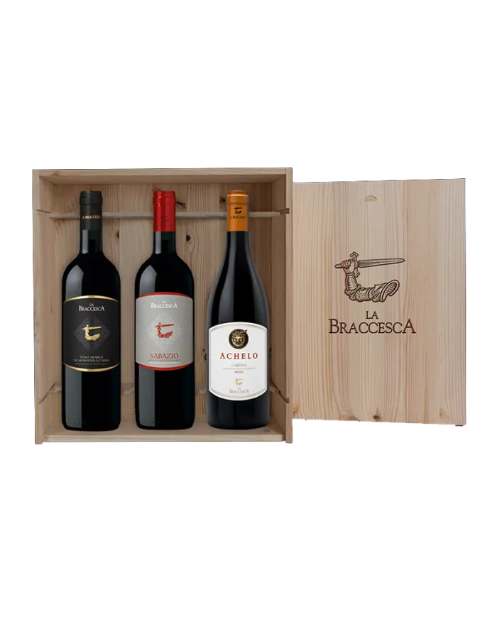 Le due Doc La Braccesca: Vino Nobile di Montepulciano - Sabazio, Rosso di Montepulciano - Achelo, Cortona Rosso - Antinori