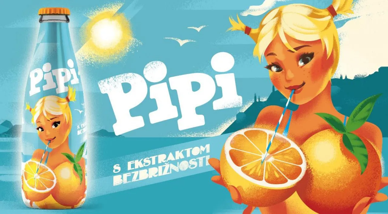 Pipi Limonade 0,25l- Limonade aus Kroatien aus sonnengereiften Orangen