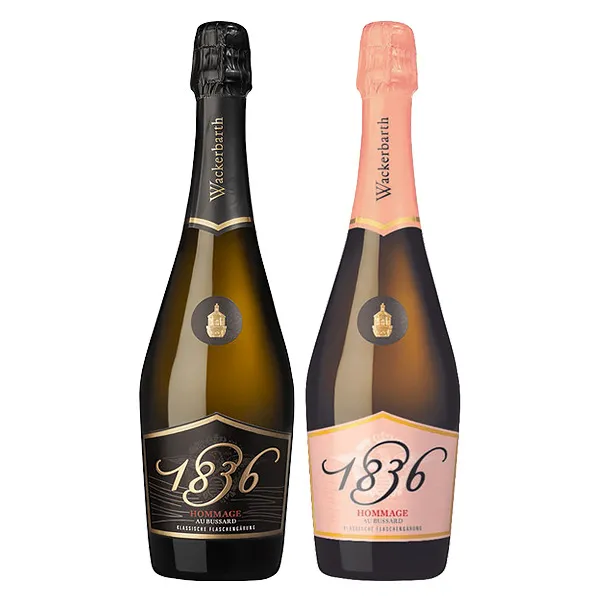 HOMMAGE-PAKET Schloss Wackerbarth Sekt 1836 Weiß & Rosé Extra Trocken 2x0,75L